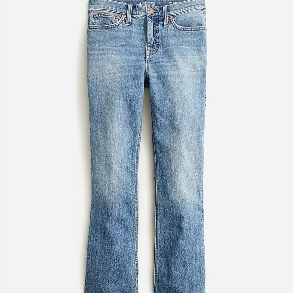 9" demi-boot crop jean in Cedar wash size 25